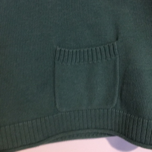 Eddie Bauer green V-neck cotton sweater LP - Picture 3 of 6